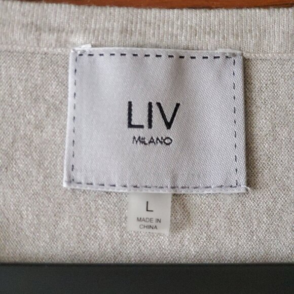 LIV Milano Light grey sparkly thin sweater - Picture 6 of 7